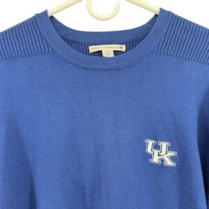 Cutter & Buck Mens University of Kentucky UK Supima Cotton Sweater Blue Medium